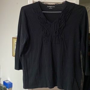 Croft & Barrow Black Blouse Medium